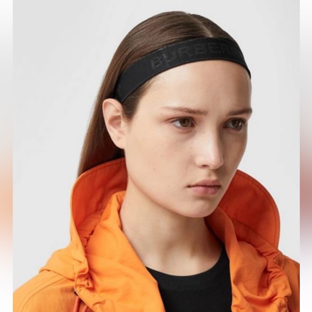 NWT Burberry Logo Jacquard Headband Black Unisex